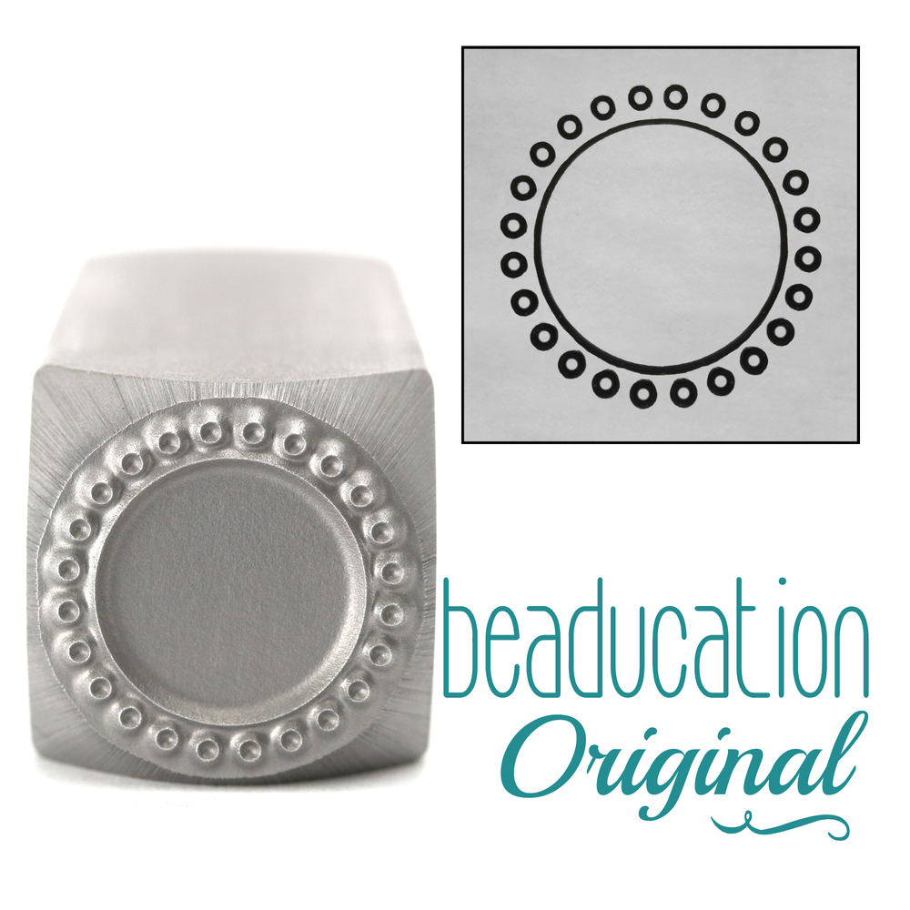 Metal Stamping Tools Open Dots Circle Border Metal Design Stamp-Beaducation Original